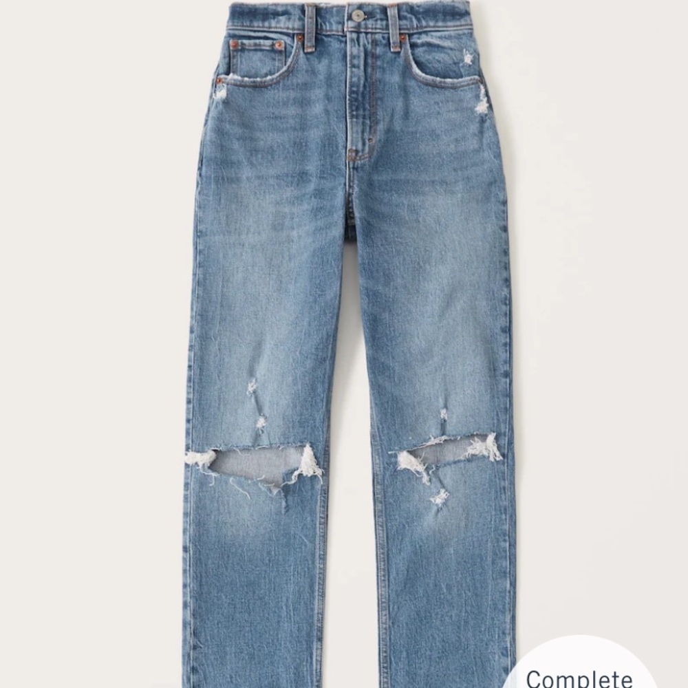 Abercrombie Curve Love 90s ultra high rise straight jean
